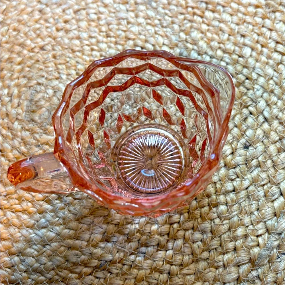 Pink Depression Glass Fostoria American Sugar & Creamer